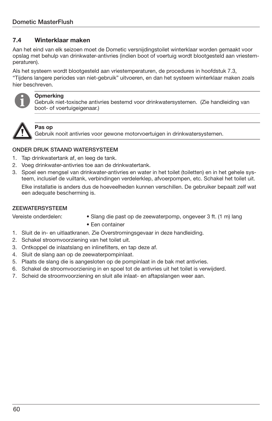 SeaLand 7200 Series MasterFlush Orbit User Manual | Page 60 / 164