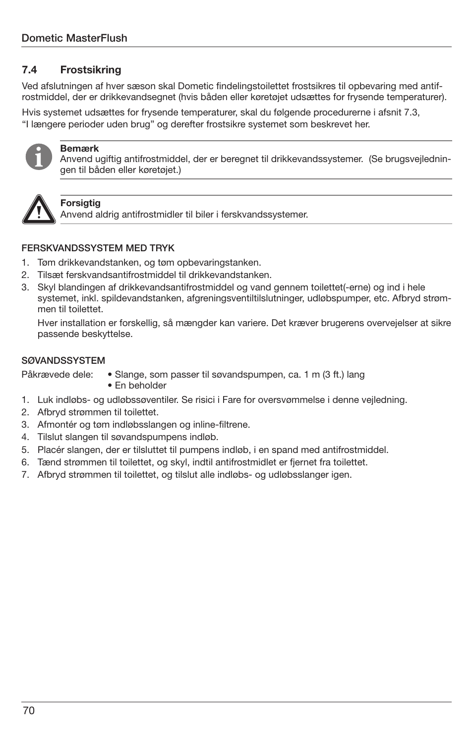 SeaLand 7200 Series MasterFlush Orbit User Manual | Page 70 / 164