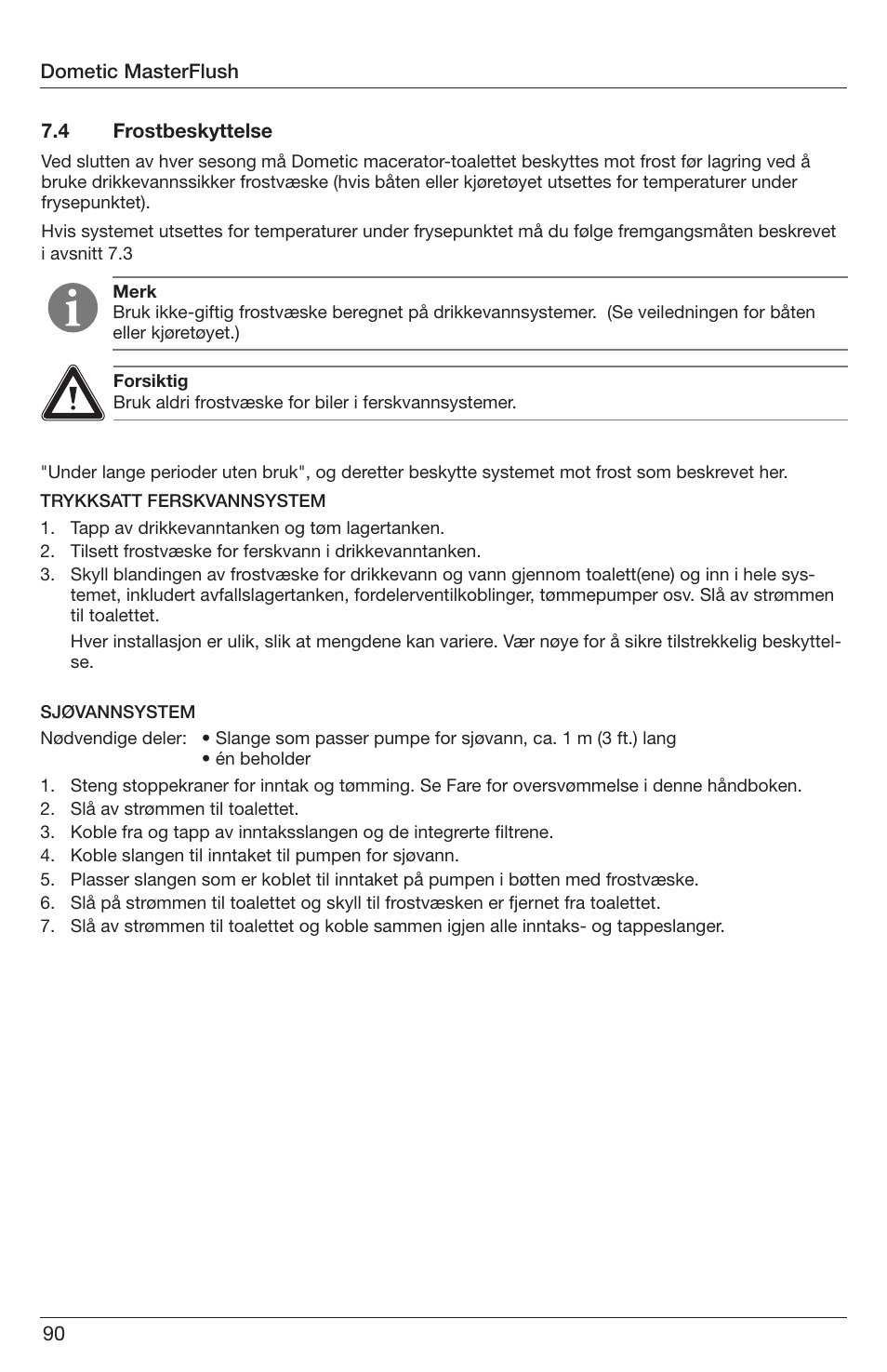 SeaLand 7200 Series MasterFlush Orbit User Manual | Page 90 / 164