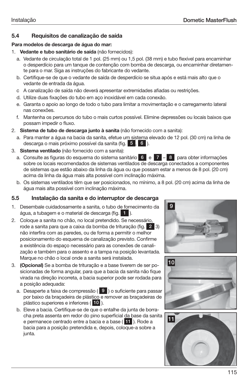 SeaLand 7200 Series MasterFlush Toilet Installation User Manual | Page 115 / 172