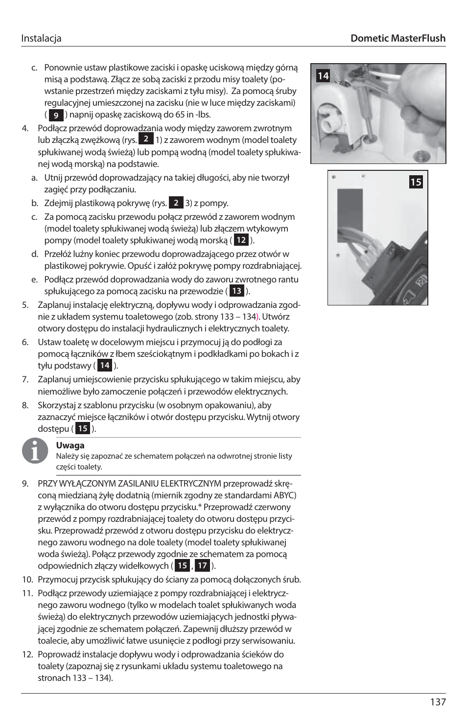 SeaLand 7200 Series MasterFlush Toilet Installation User Manual | Page 137 / 172