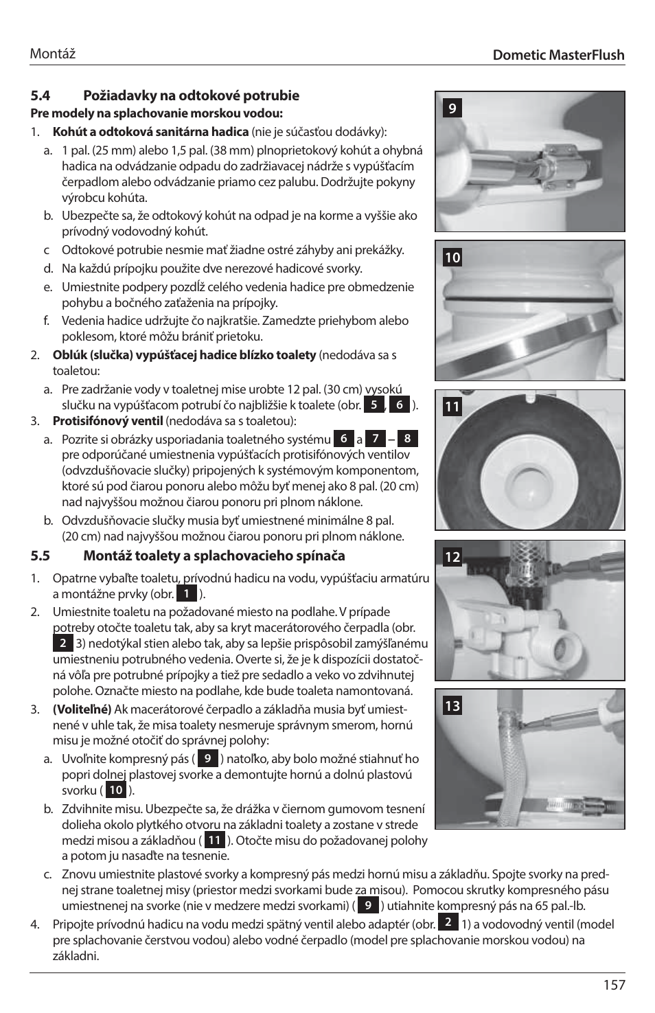 SeaLand 7200 Series MasterFlush Toilet Installation User Manual | Page 157 / 172