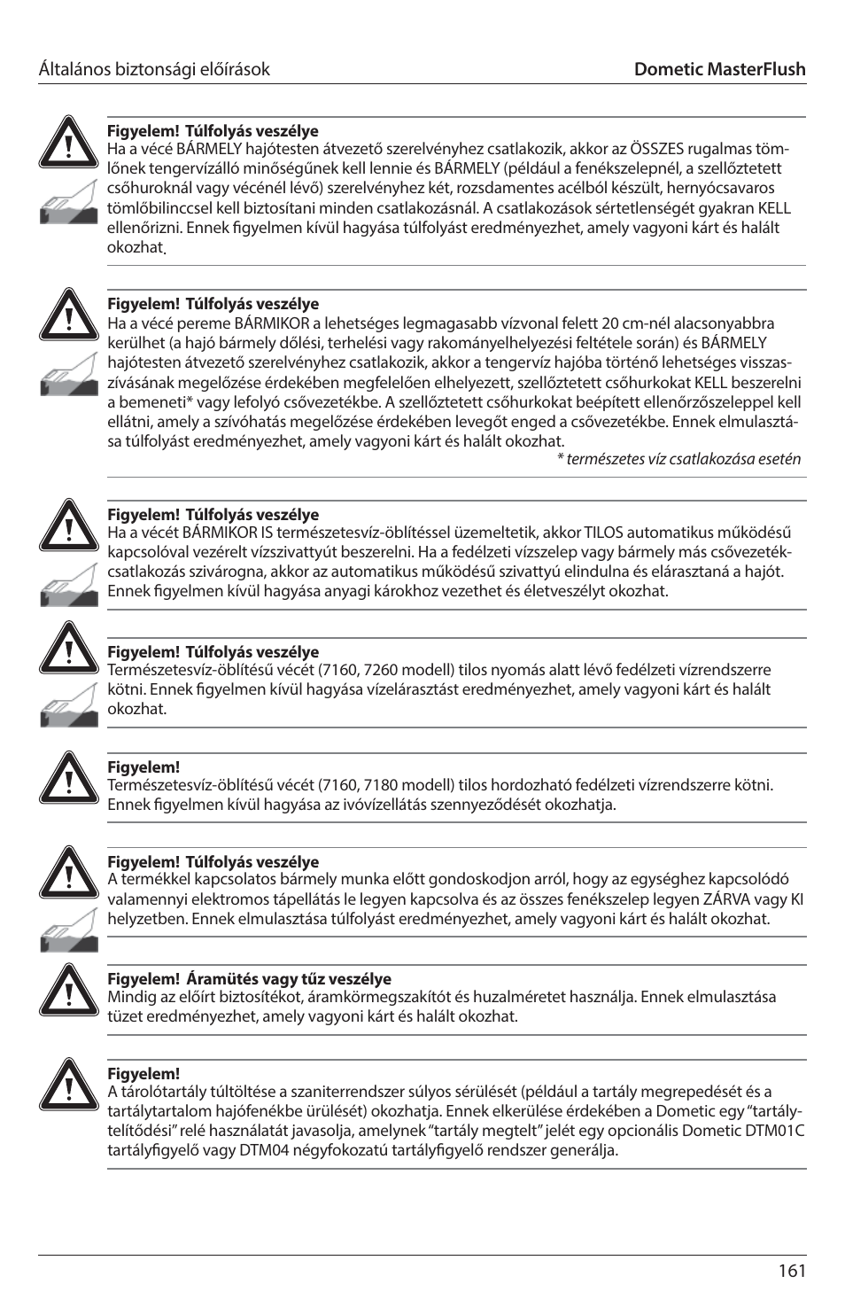 SeaLand 7200 Series MasterFlush Toilet Installation User Manual | Page 161 / 172