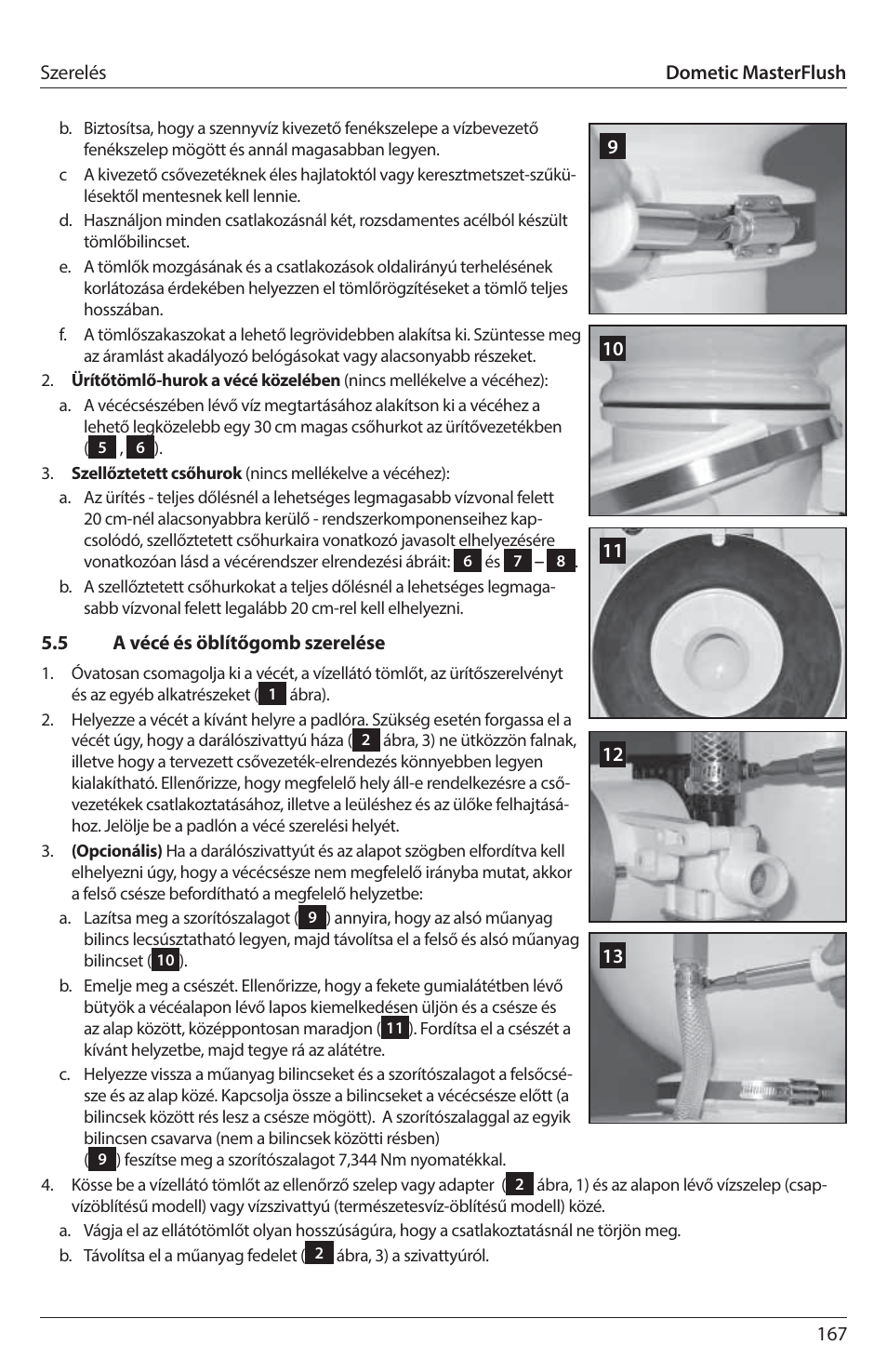 SeaLand 7200 Series MasterFlush Toilet Installation User Manual | Page 167 / 172