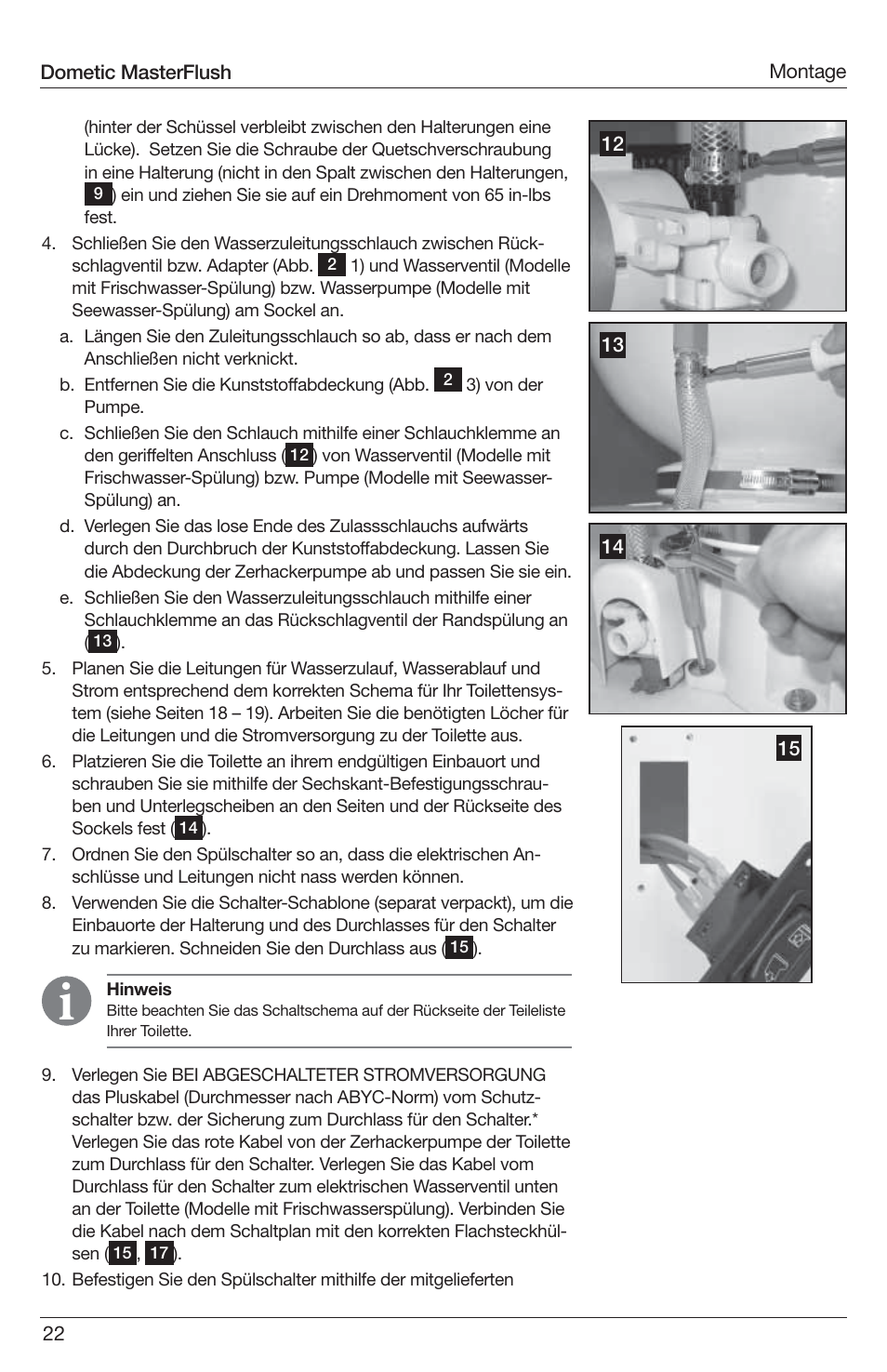 SeaLand 7200 Series MasterFlush Toilet Installation User Manual | Page 22 / 172