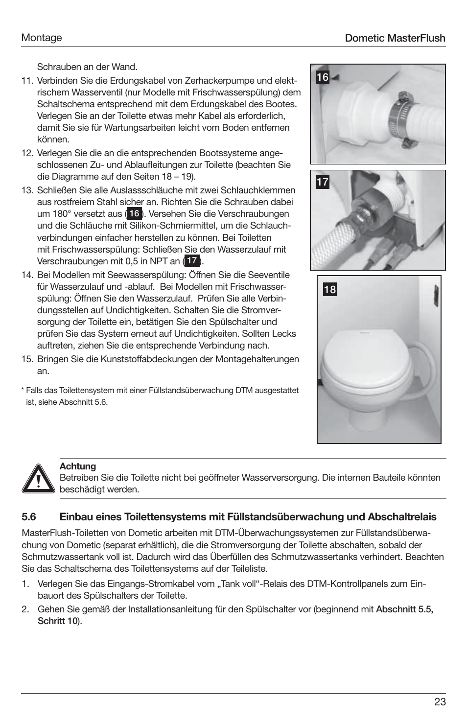 SeaLand 7200 Series MasterFlush Toilet Installation User Manual | Page 23 / 172