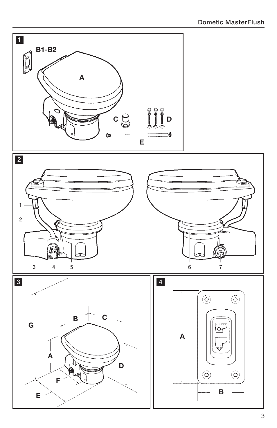 Reference illustrations | SeaLand 7200 Series MasterFlush Toilet Installation User Manual | Page 3 / 172