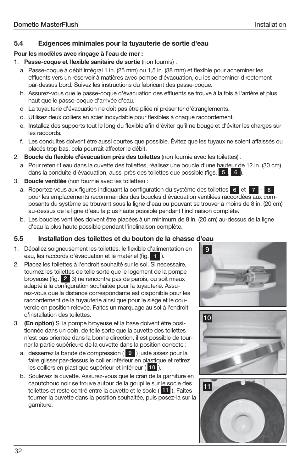 SeaLand 7200 Series MasterFlush Toilet Installation User Manual | Page 32 / 172