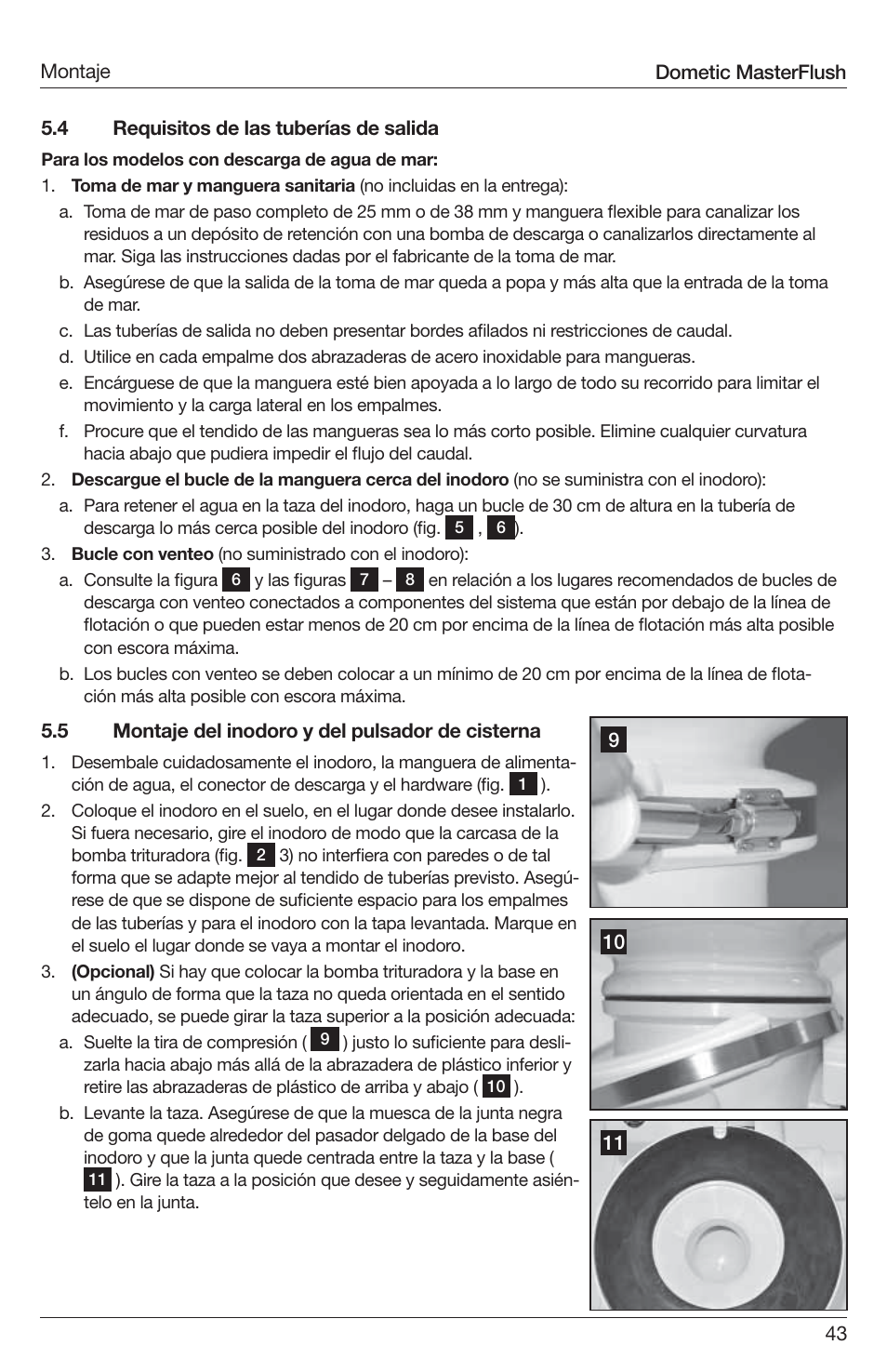 SeaLand 7200 Series MasterFlush Toilet Installation User Manual | Page 43 / 172