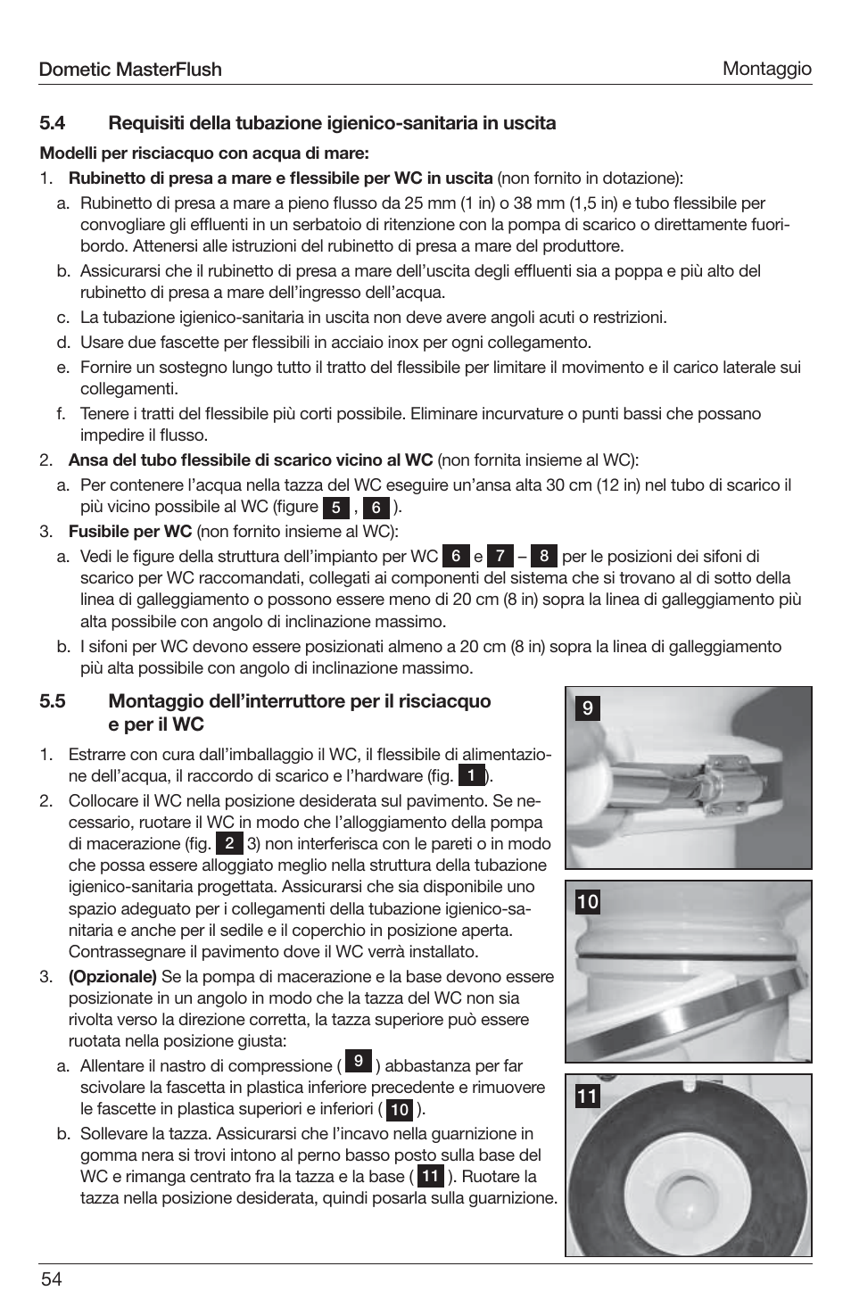 SeaLand 7200 Series MasterFlush Toilet Installation User Manual | Page 54 / 172