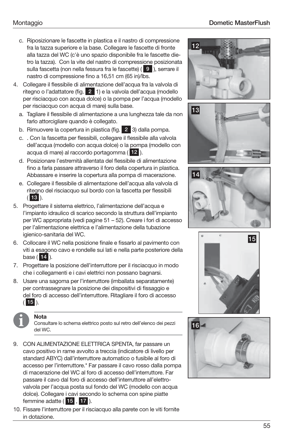 SeaLand 7200 Series MasterFlush Toilet Installation User Manual | Page 55 / 172