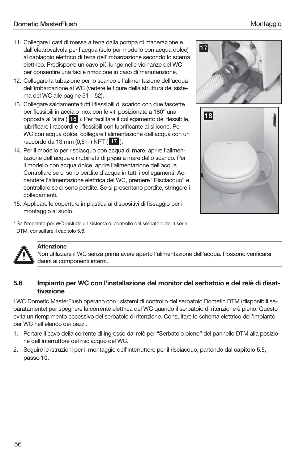 SeaLand 7200 Series MasterFlush Toilet Installation User Manual | Page 56 / 172