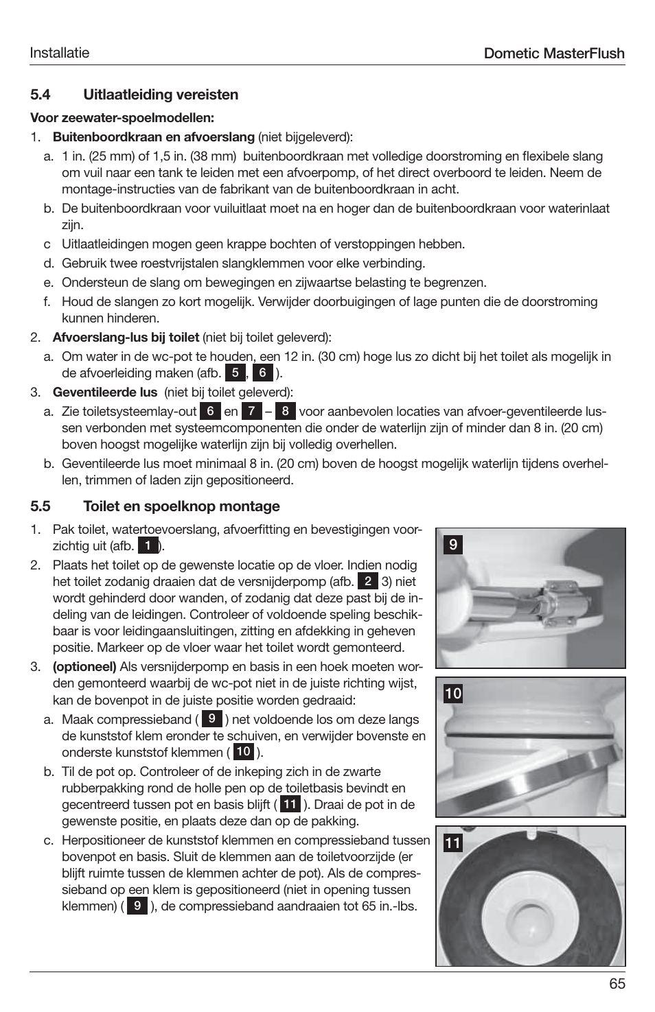 SeaLand 7200 Series MasterFlush Toilet Installation User Manual | Page 65 / 172