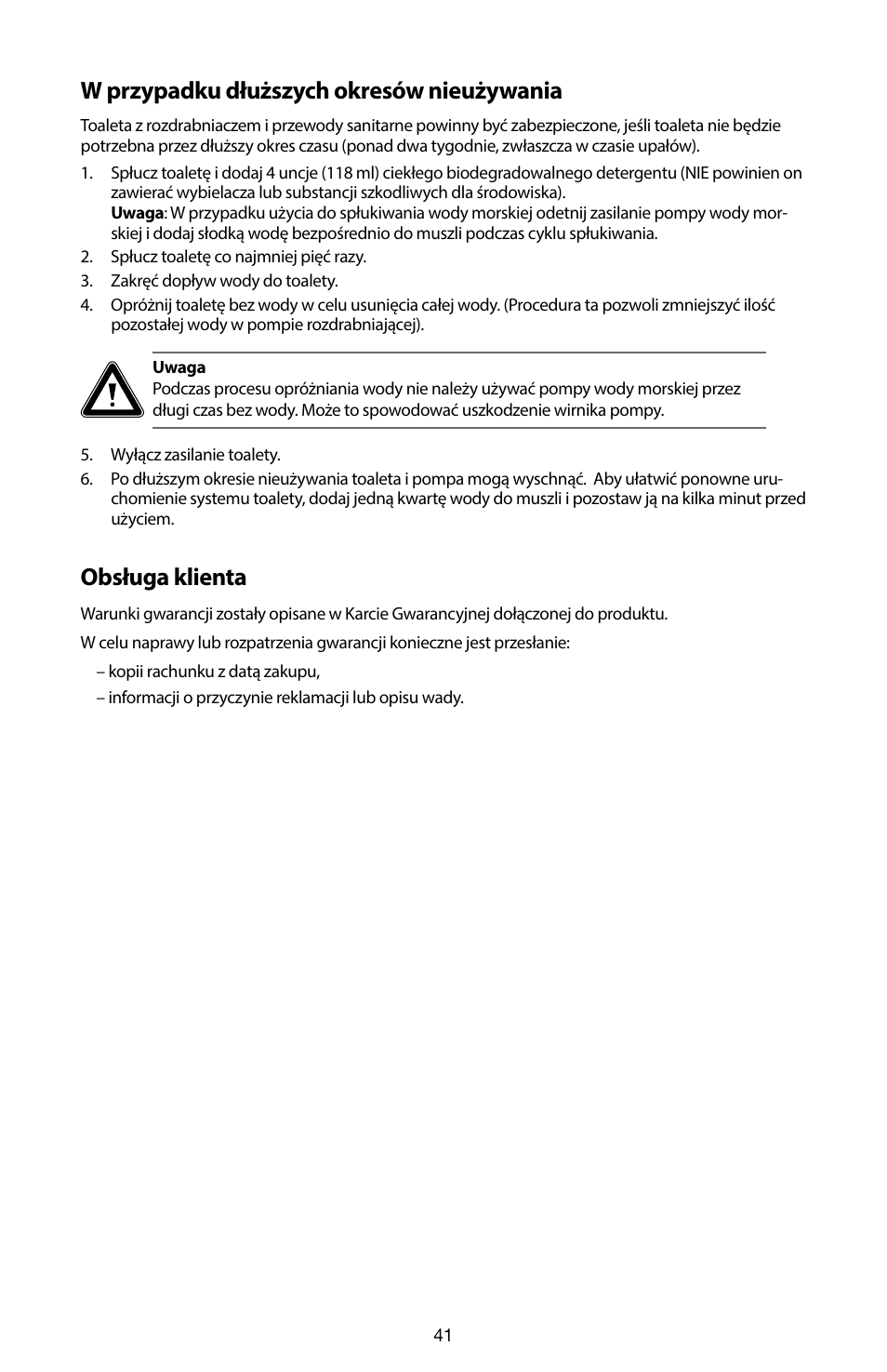 SeaLand 7200 Series MasterFlush Toilet Quick-start Guide User Manual | Page 40 / 51