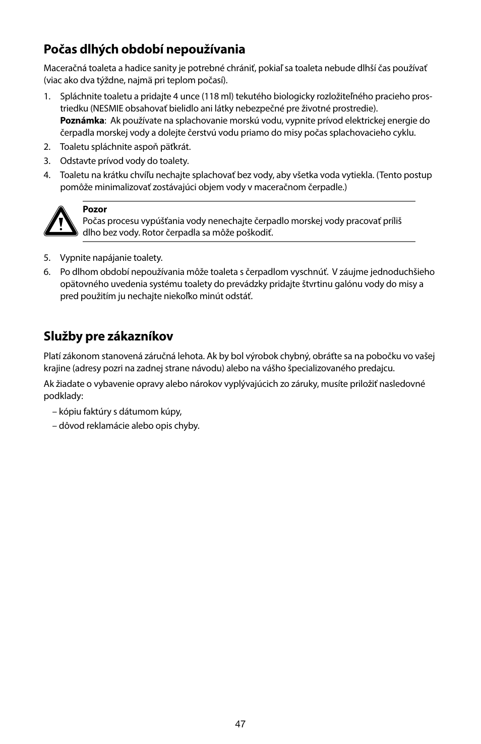 SeaLand 7200 Series MasterFlush Toilet Quick-start Guide User Manual | Page 46 / 51