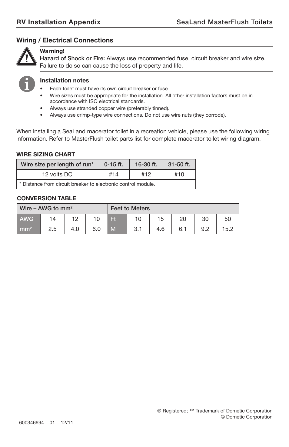 SeaLand 8911RV SeaLand toilets User Manual | Page 4 / 4