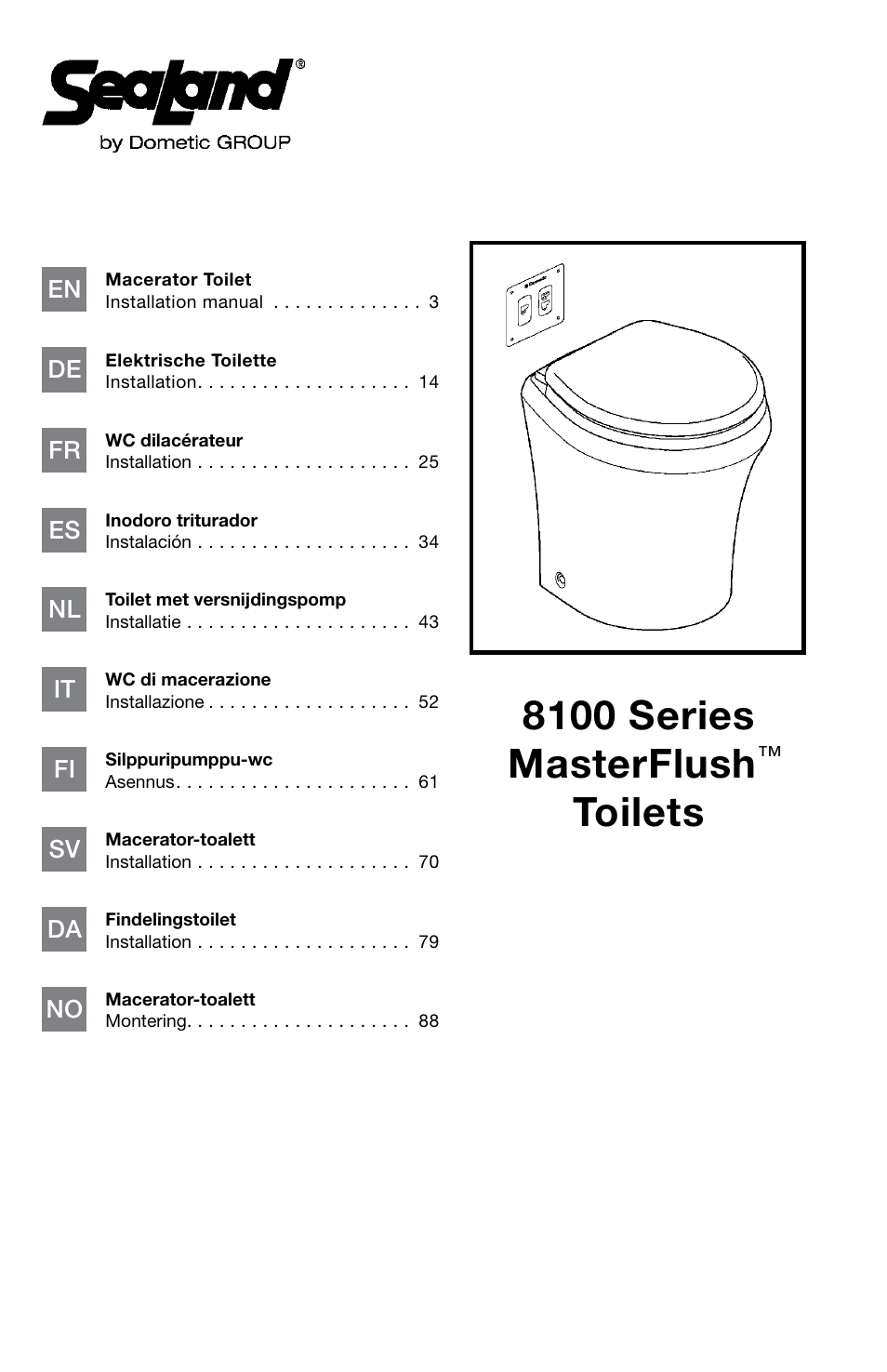 SeaLand 8100 Series MasterFlush Installation User Manual | 100 pages