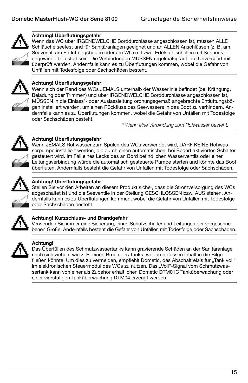 SeaLand 8100 Series MasterFlush Installation User Manual | Page 15 / 100