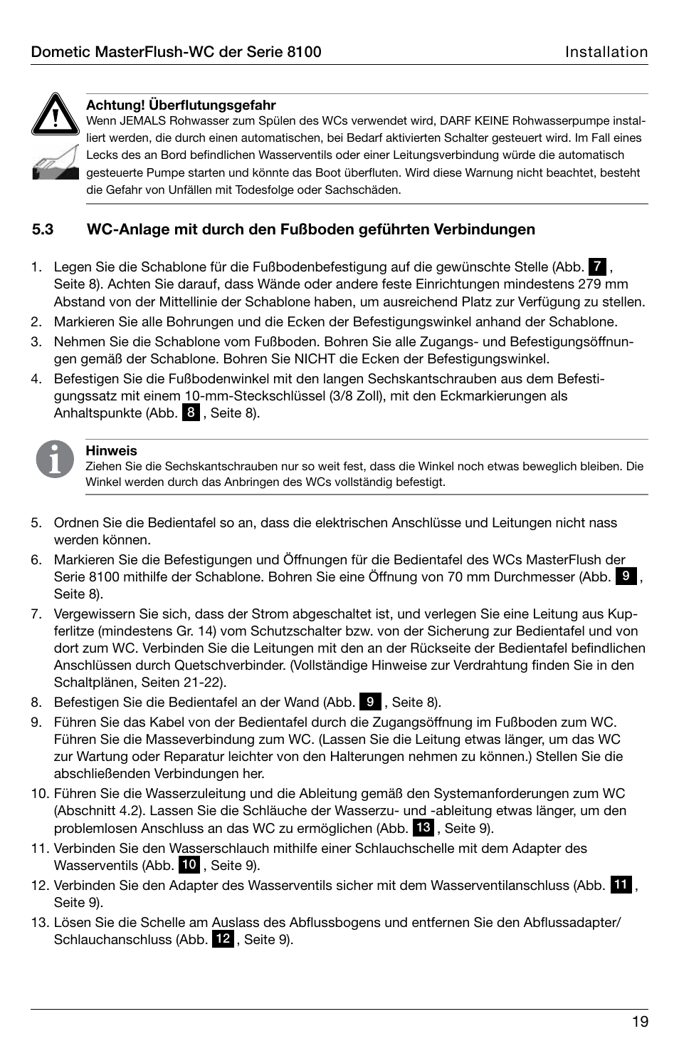 SeaLand 8100 Series MasterFlush Installation User Manual | Page 19 / 100