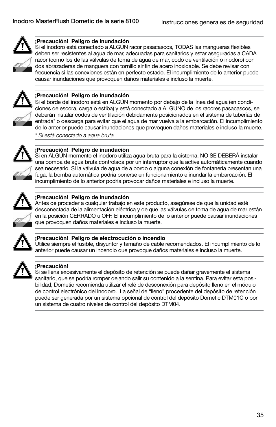 SeaLand 8100 Series MasterFlush Installation User Manual | Page 35 / 100