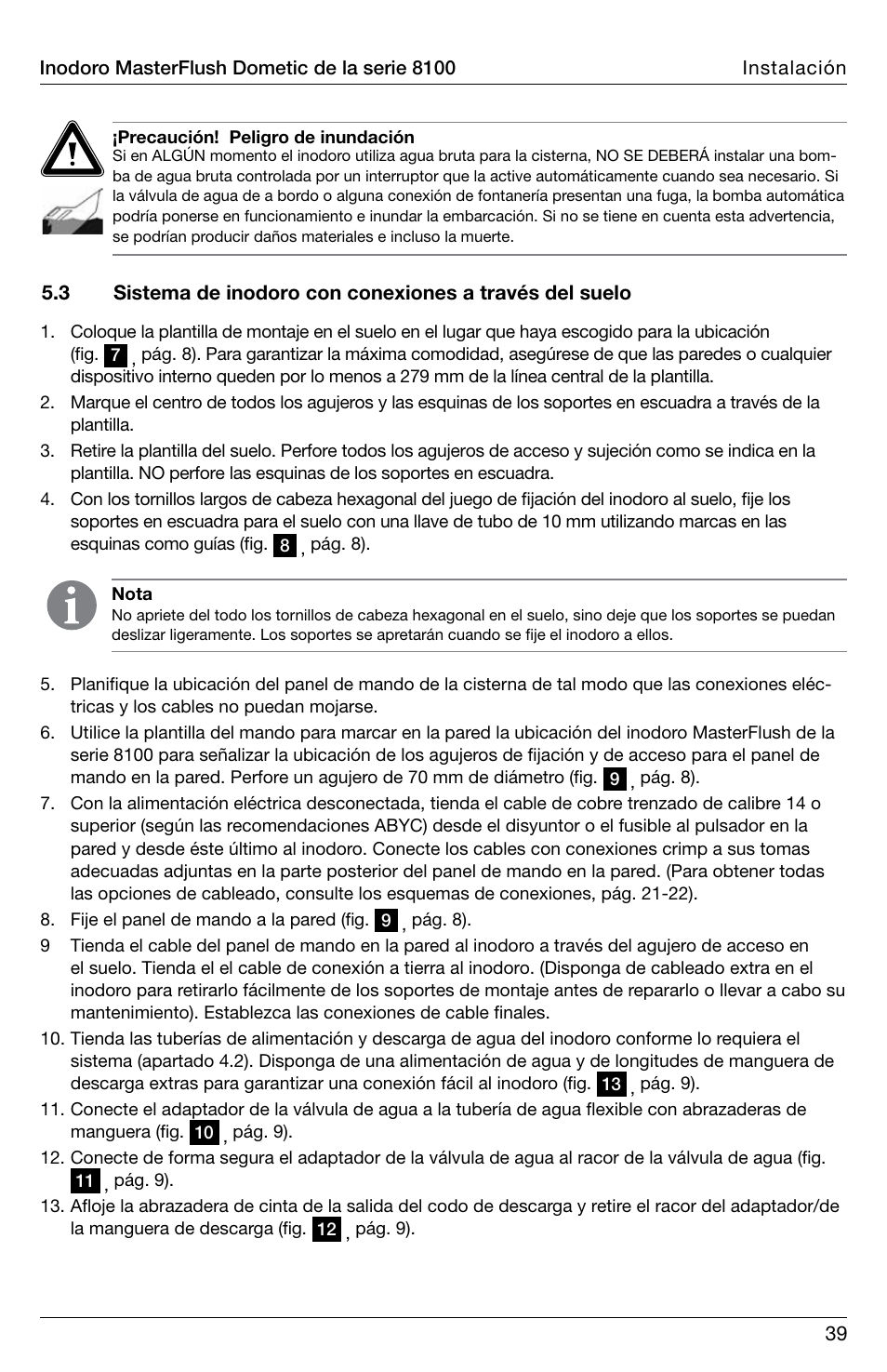 SeaLand 8100 Series MasterFlush Installation User Manual | Page 39 / 100