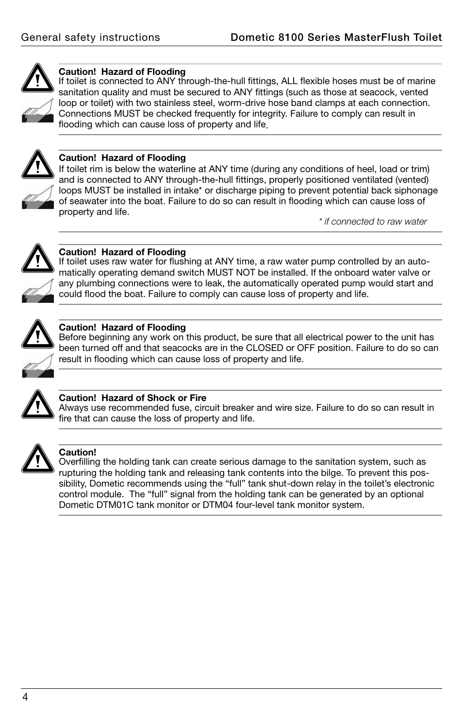 SeaLand 8100 Series MasterFlush Installation User Manual | Page 4 / 100