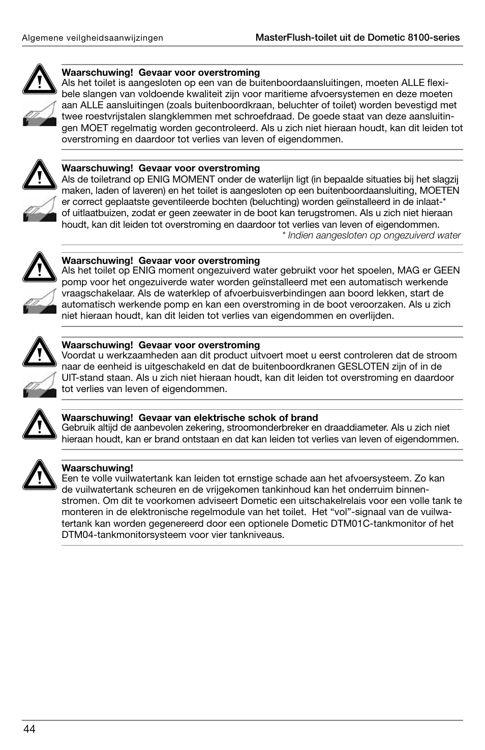 SeaLand 8100 Series MasterFlush Installation User Manual | Page 44 / 100