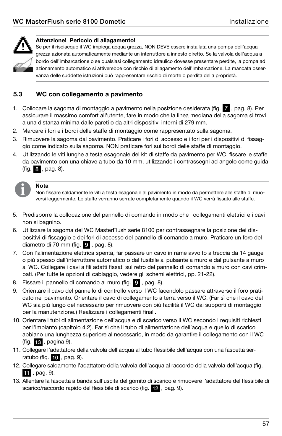 SeaLand 8100 Series MasterFlush Installation User Manual | Page 57 / 100