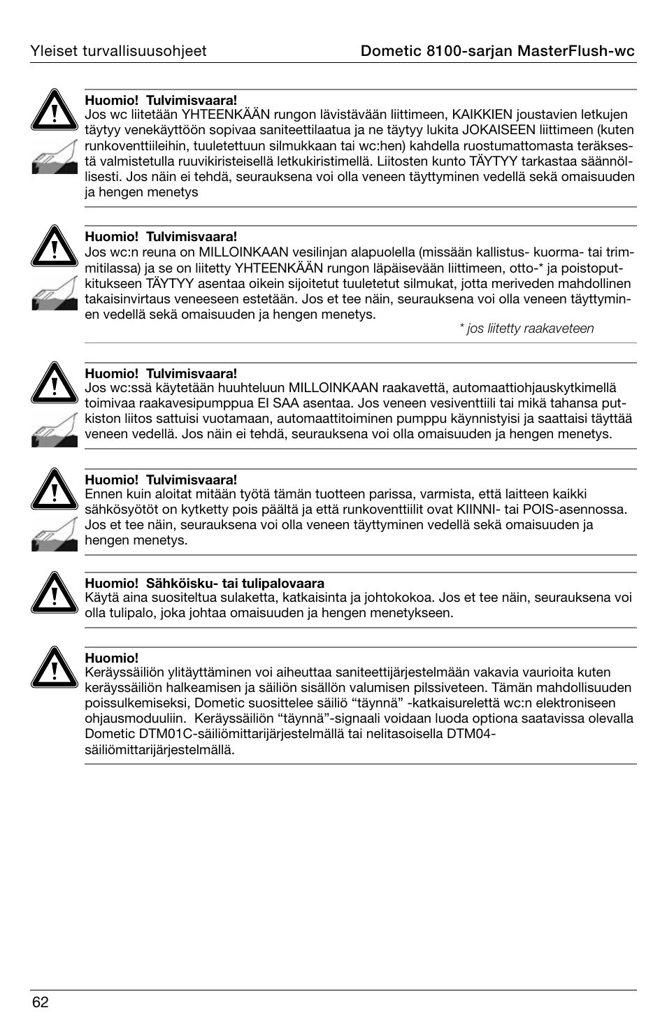 SeaLand 8100 Series MasterFlush Installation User Manual | Page 62 / 100