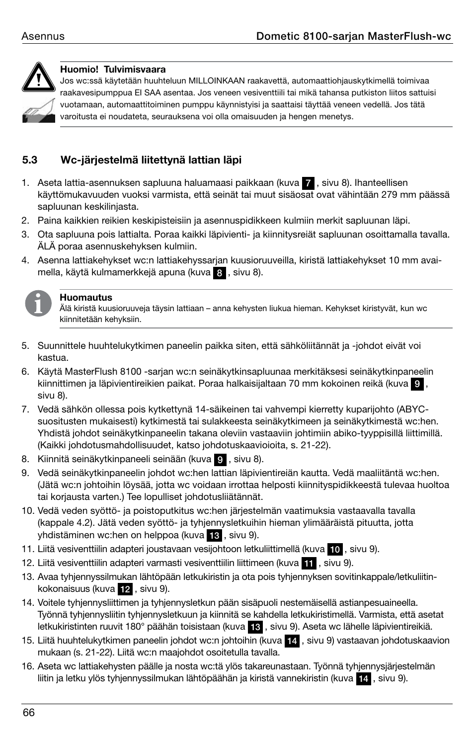 SeaLand 8100 Series MasterFlush Installation User Manual | Page 66 / 100