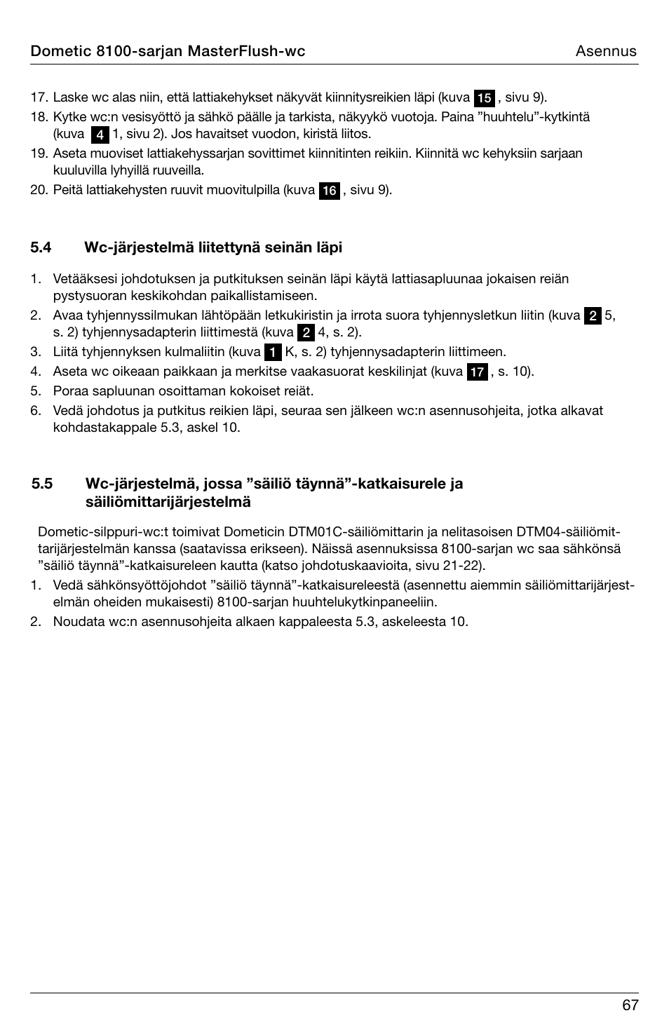 SeaLand 8100 Series MasterFlush Installation User Manual | Page 67 / 100