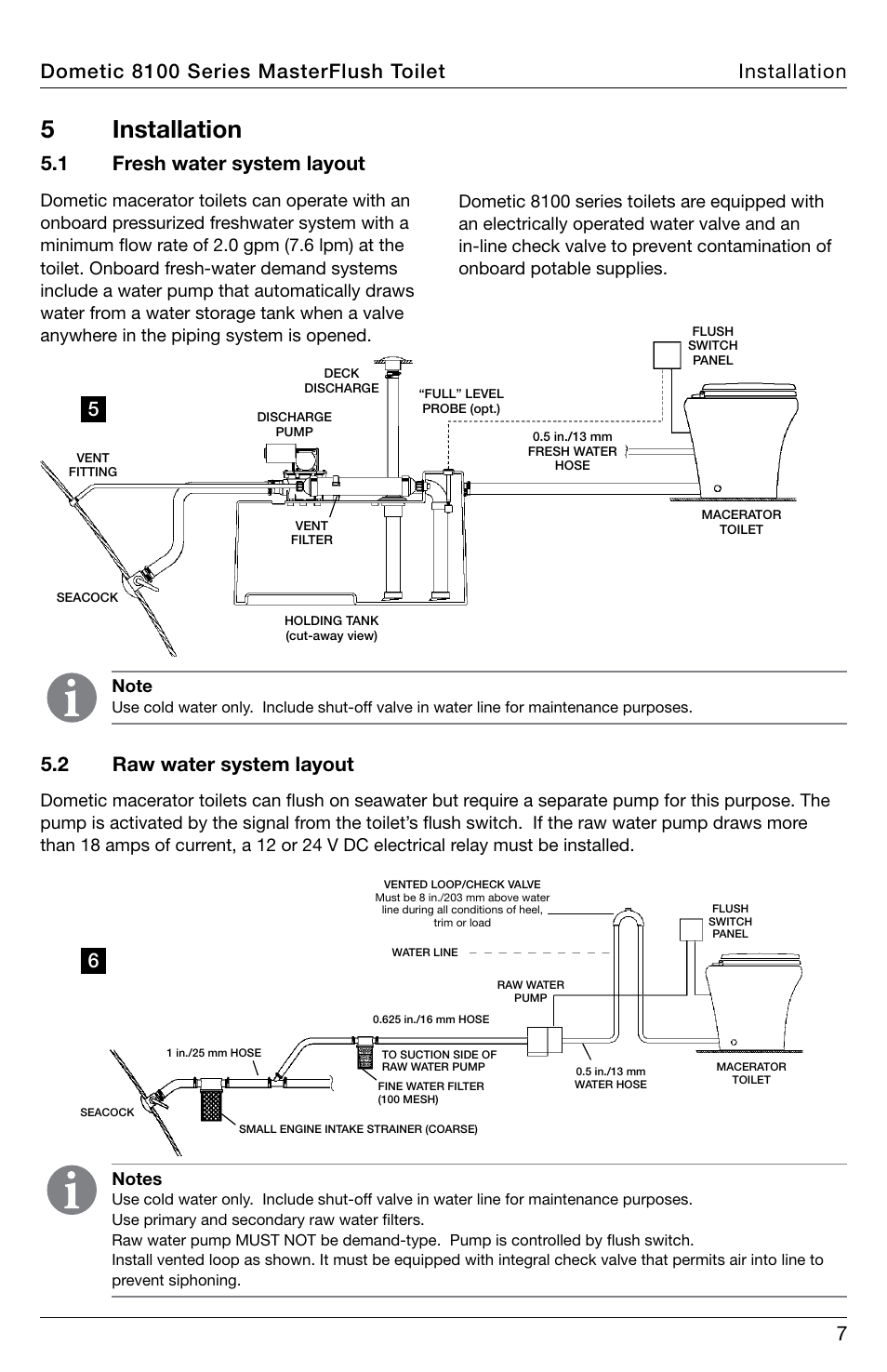 5 installation | SeaLand 8100 Series MasterFlush Installation User Manual | Page 7 / 100