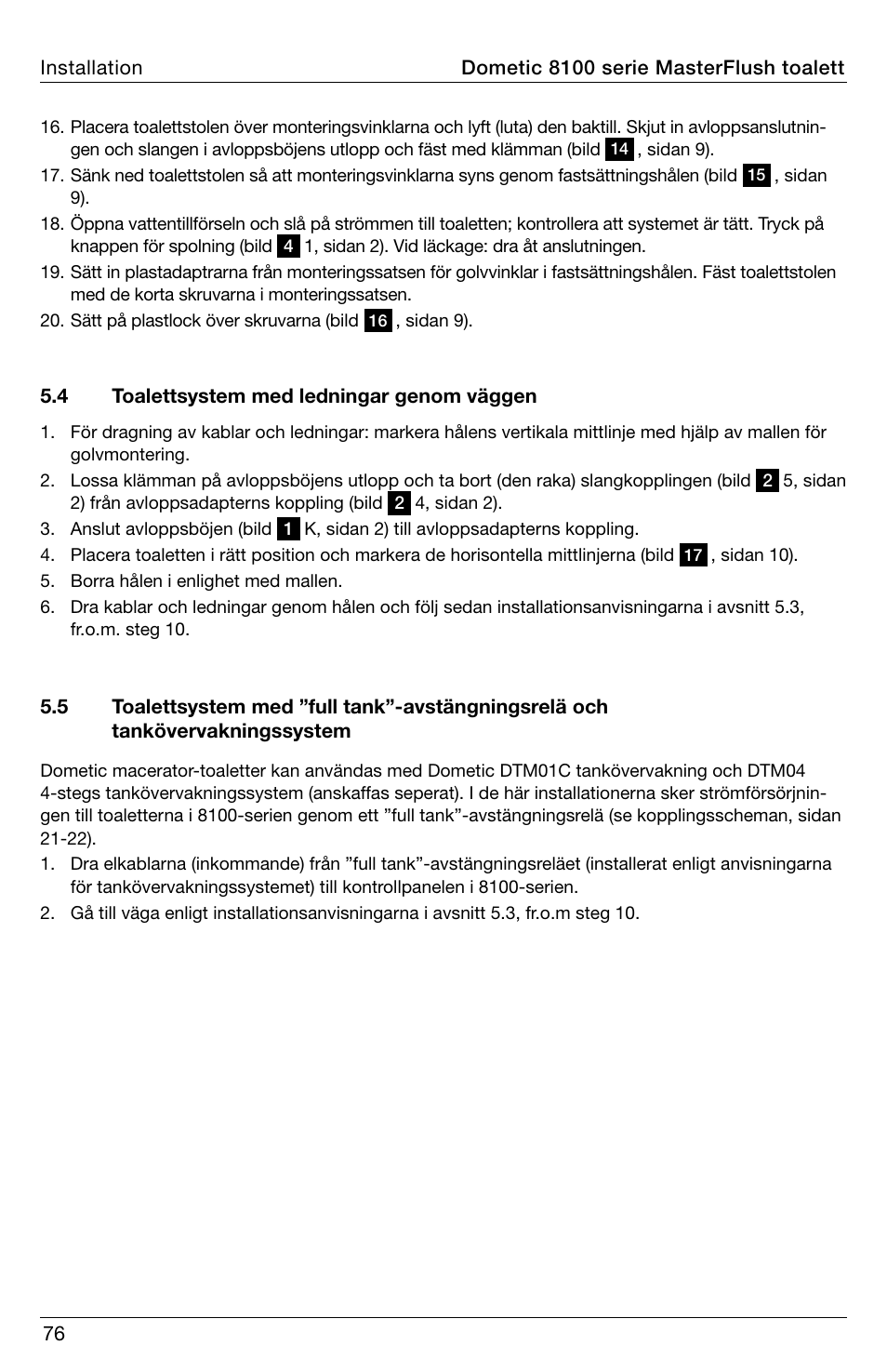 SeaLand 8100 Series MasterFlush Installation User Manual | Page 76 / 100