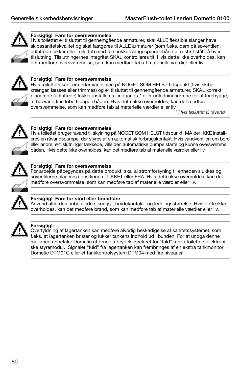 SeaLand 8100 Series MasterFlush Installation User Manual | Page 80 / 100