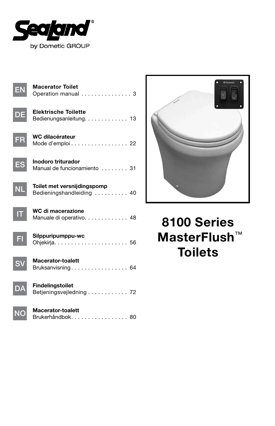 SeaLand 8100 Series MasterFlush Operation Manual User Manual | 88 pages