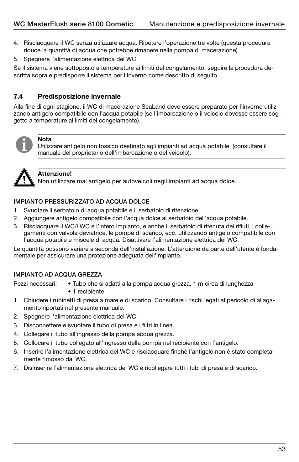 SeaLand 8100 Series MasterFlush Operation Manual User Manual | Page 53 / 88