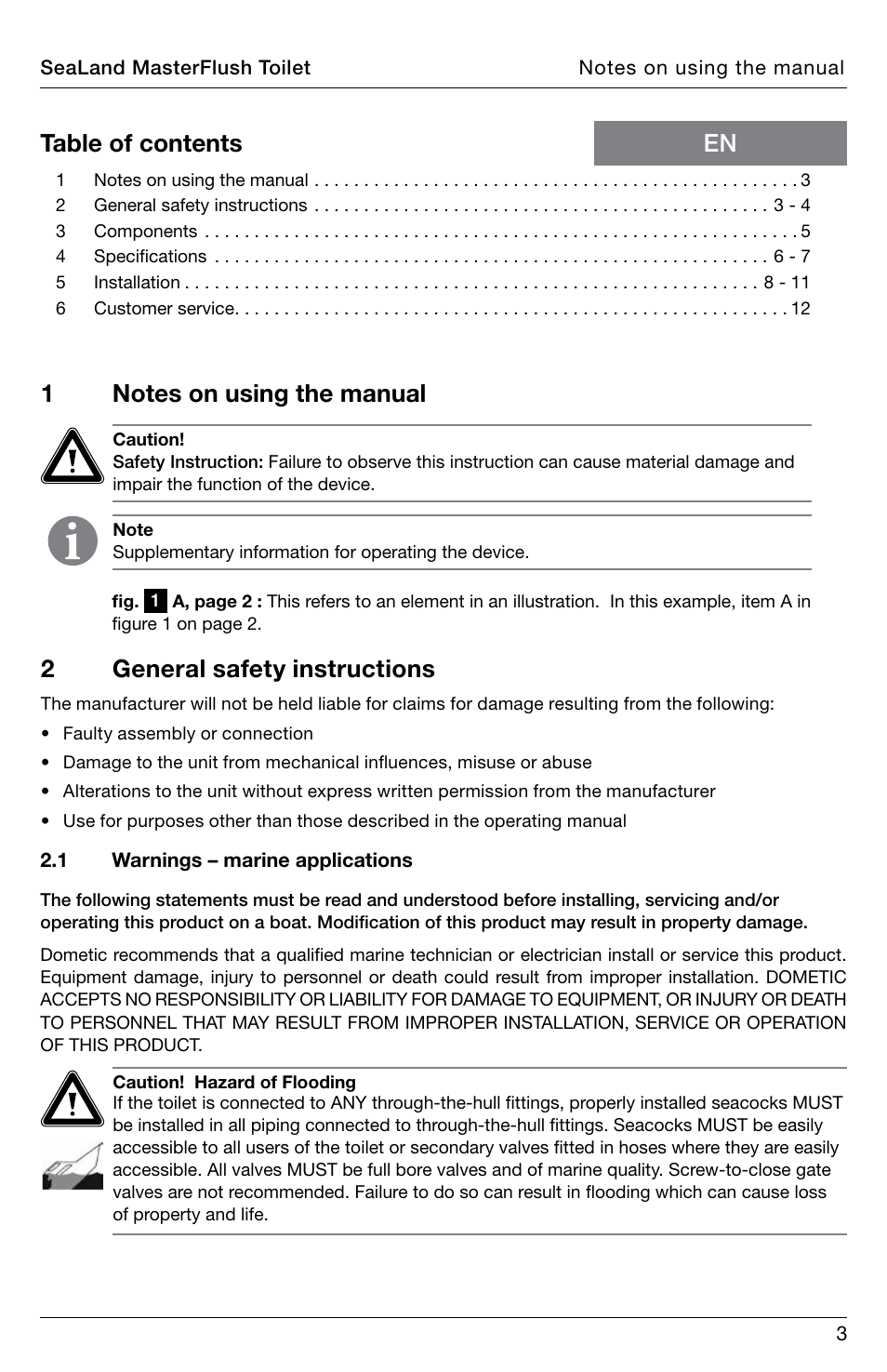 SeaLand 8900 Series MasterFlush Installation User Manual | Page 3 / 12