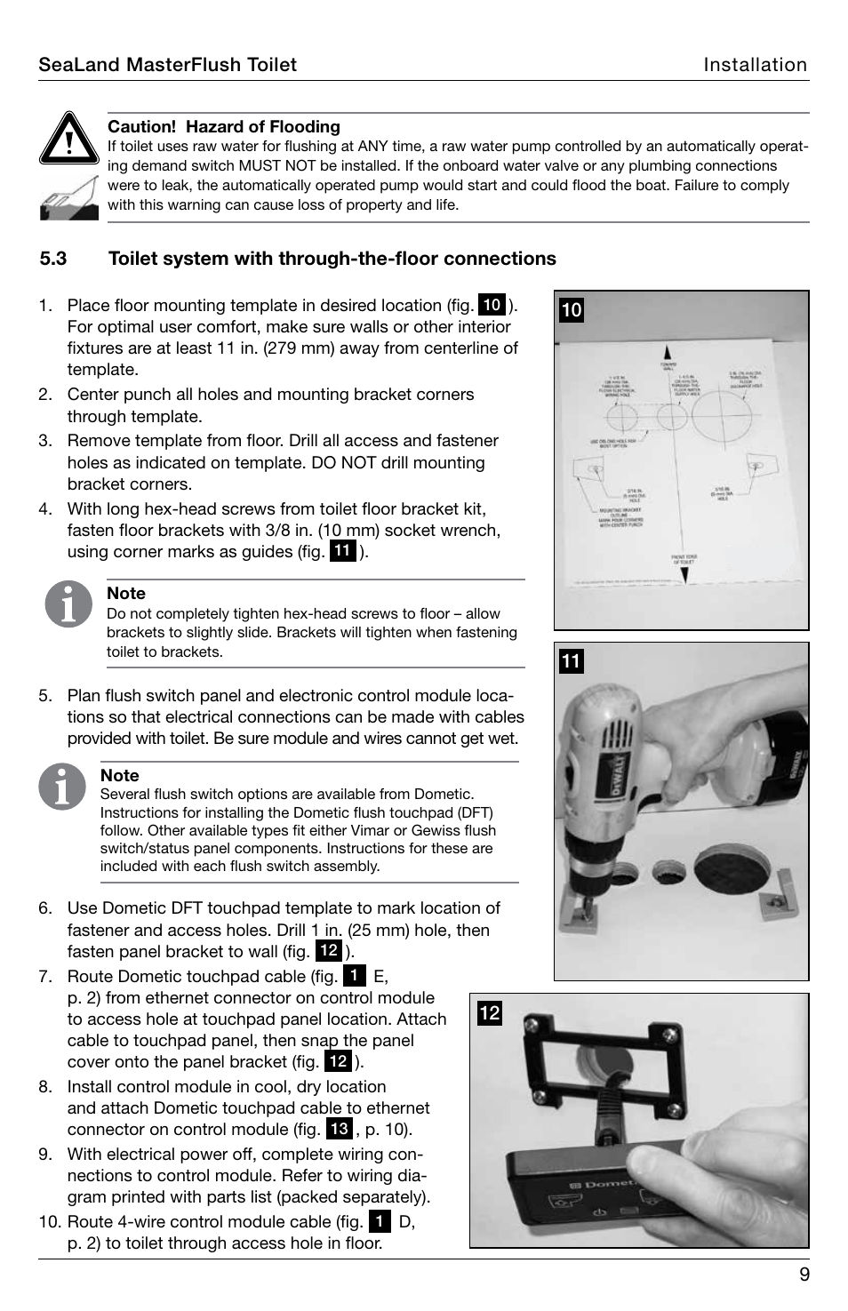 SeaLand 8900 Series MasterFlush Installation User Manual | Page 9 / 12