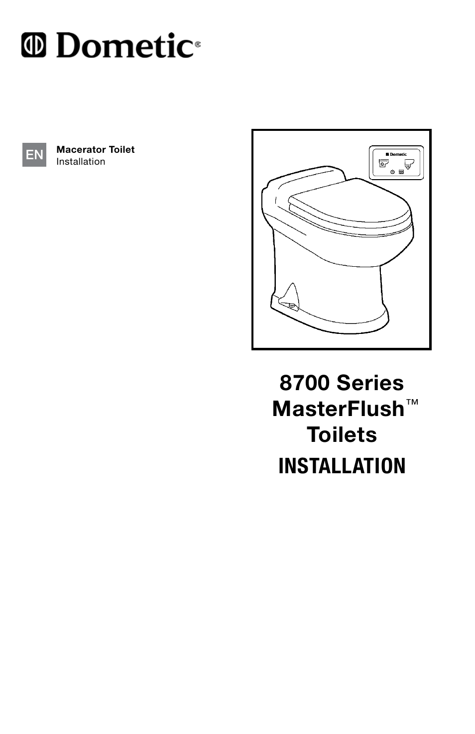 SeaLand 8700 Series MasterFlush Toilet Installation User Manual | 16 pages