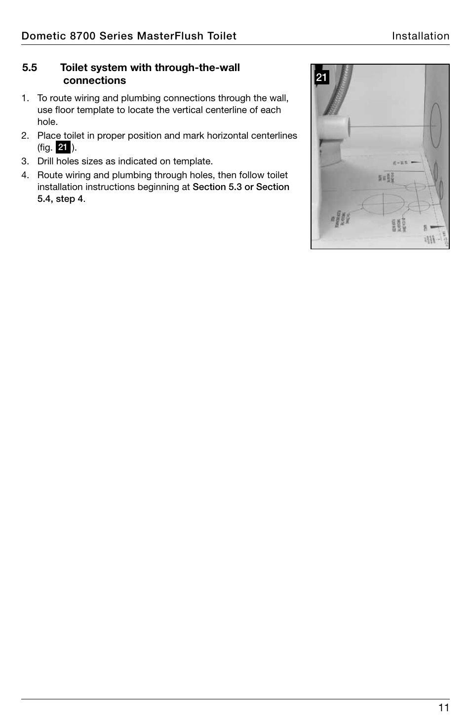 SeaLand 8700 Series MasterFlush Toilet Installation User Manual | Page 11 / 16