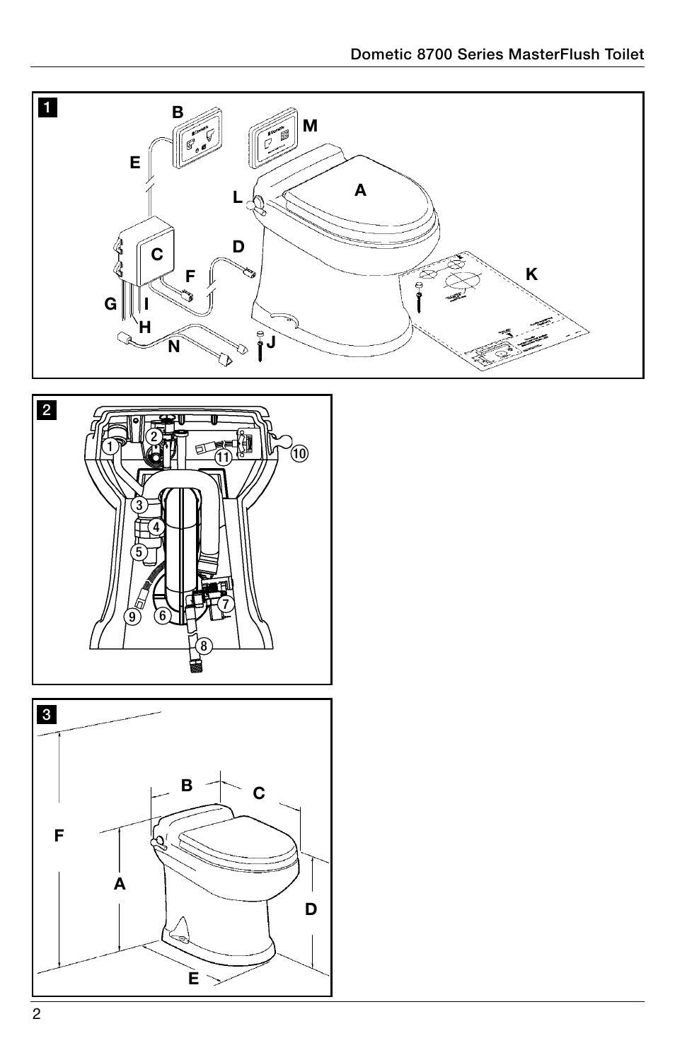 SeaLand 8700 Series MasterFlush Toilet Operation Manual User Manual | Page 2 / 12