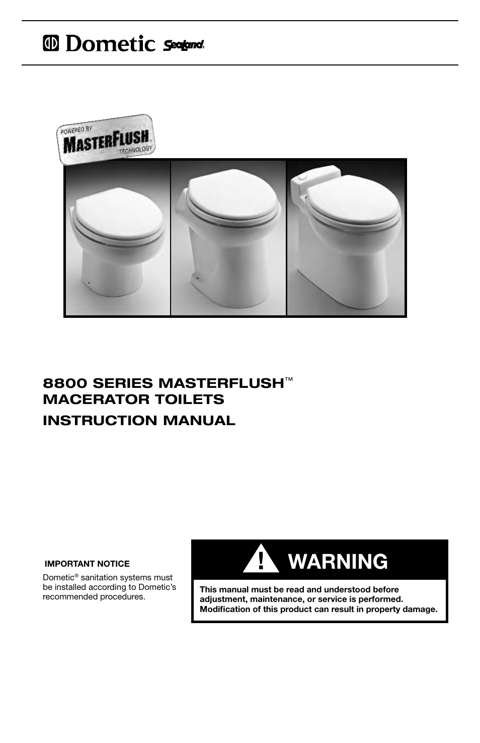 SeaLand 8800 Series MasterFlush User Manual | 21 pages