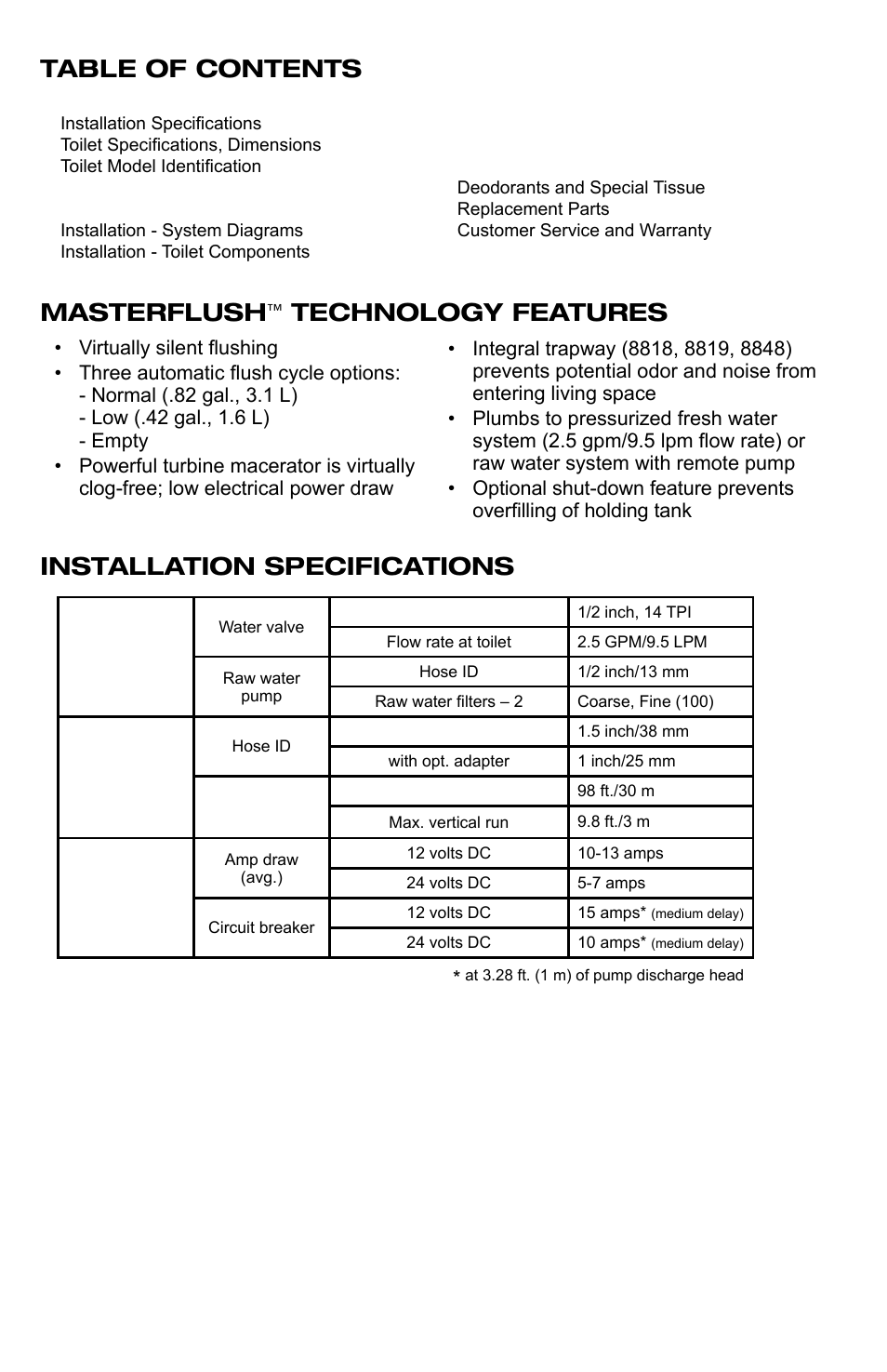 SeaLand 8800 Series MasterFlush User Manual | Page 2 / 21