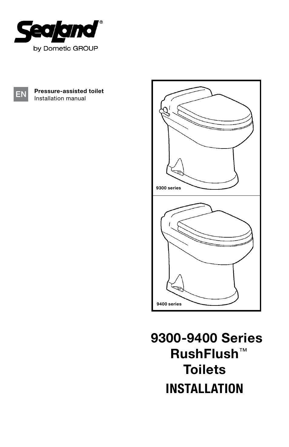 SeaLand 9400 Series RushFlush Installation User Manual | 12 pages