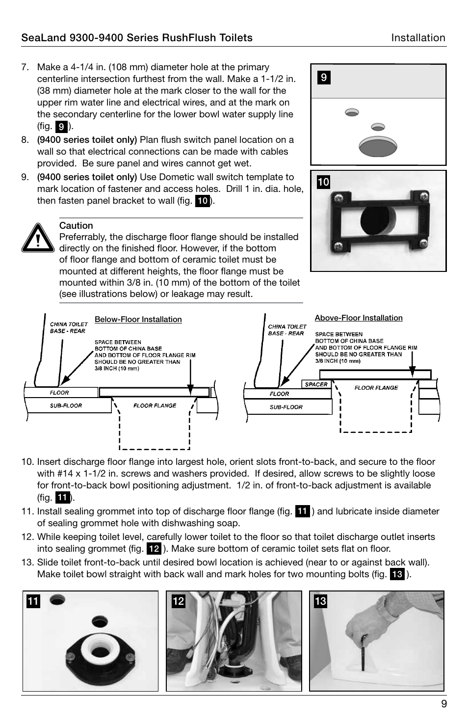 SeaLand 9400 Series RushFlush Installation User Manual | Page 9 / 12
