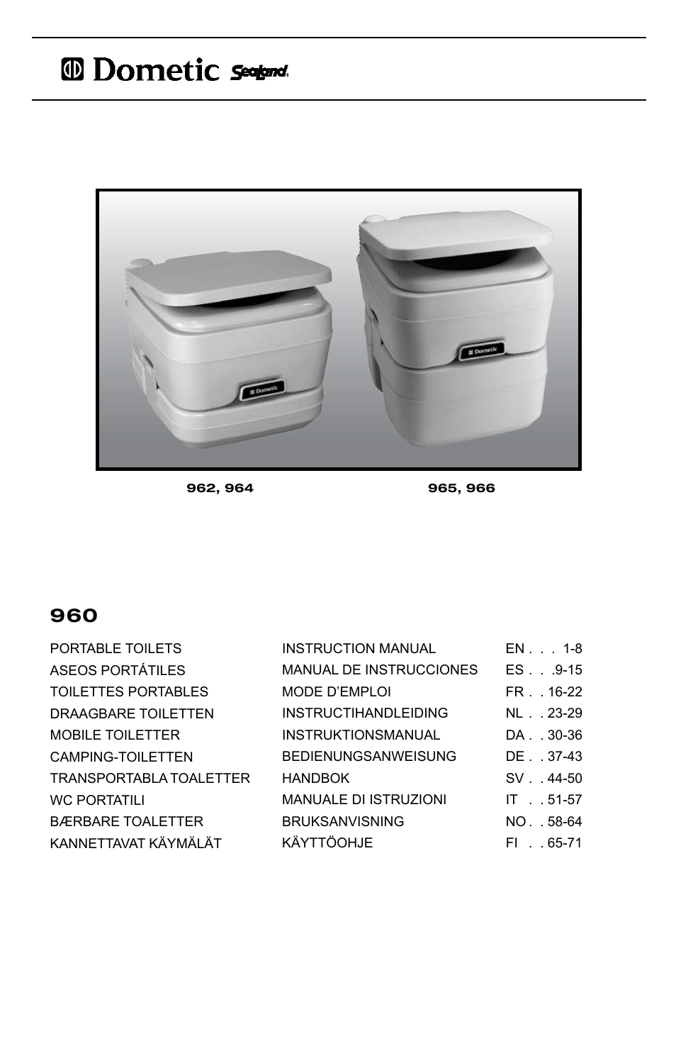 SeaLand 966 Series User Manual | 72 pages