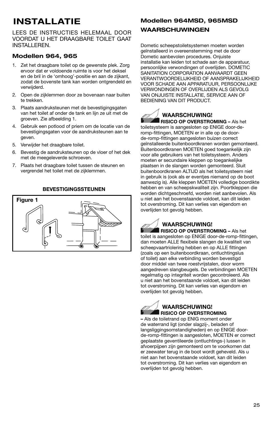Installatie | SeaLand 966 Series User Manual | Page 25 / 72