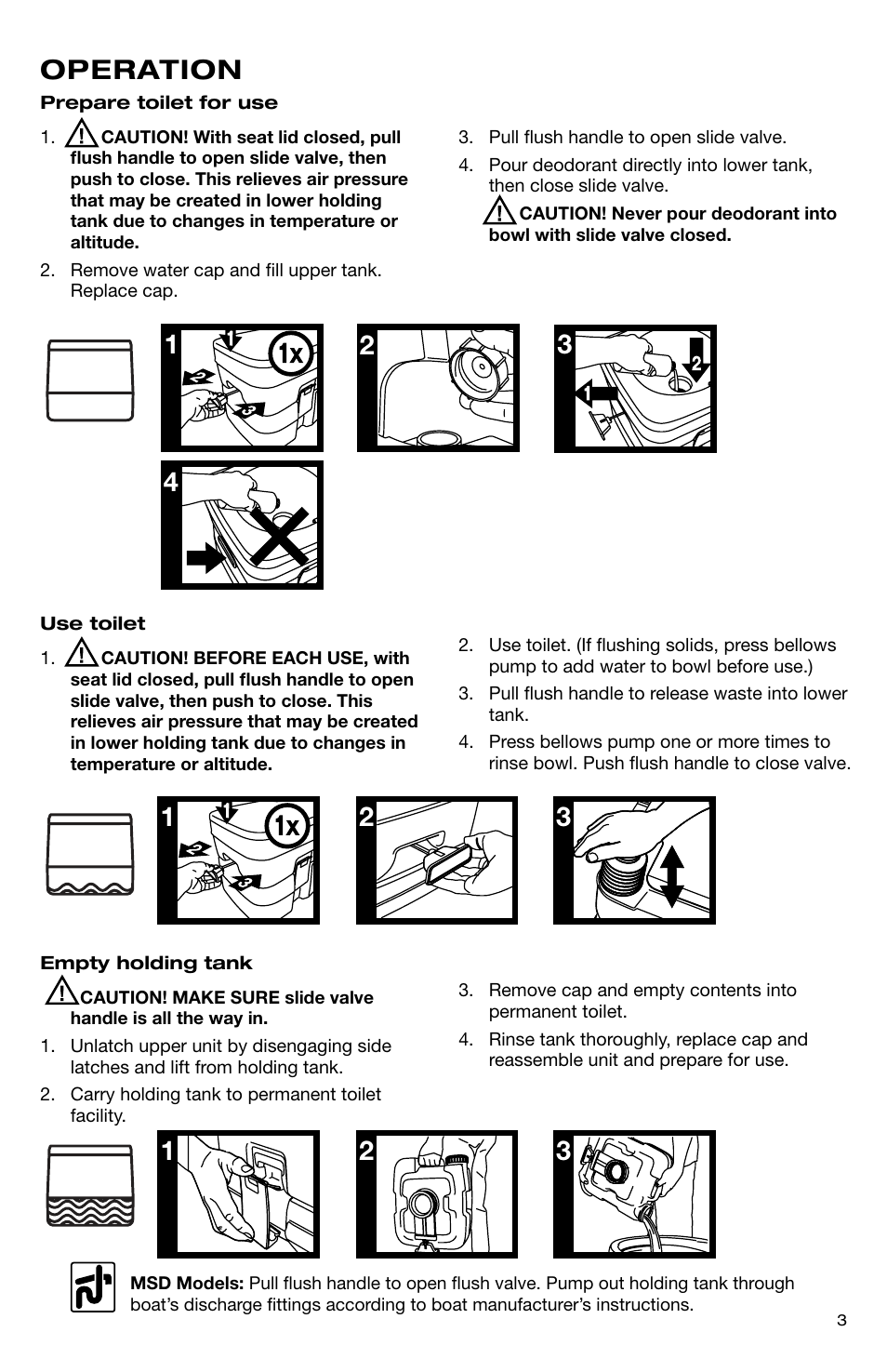 Operation | SeaLand 966 Series User Manual | Page 3 / 72