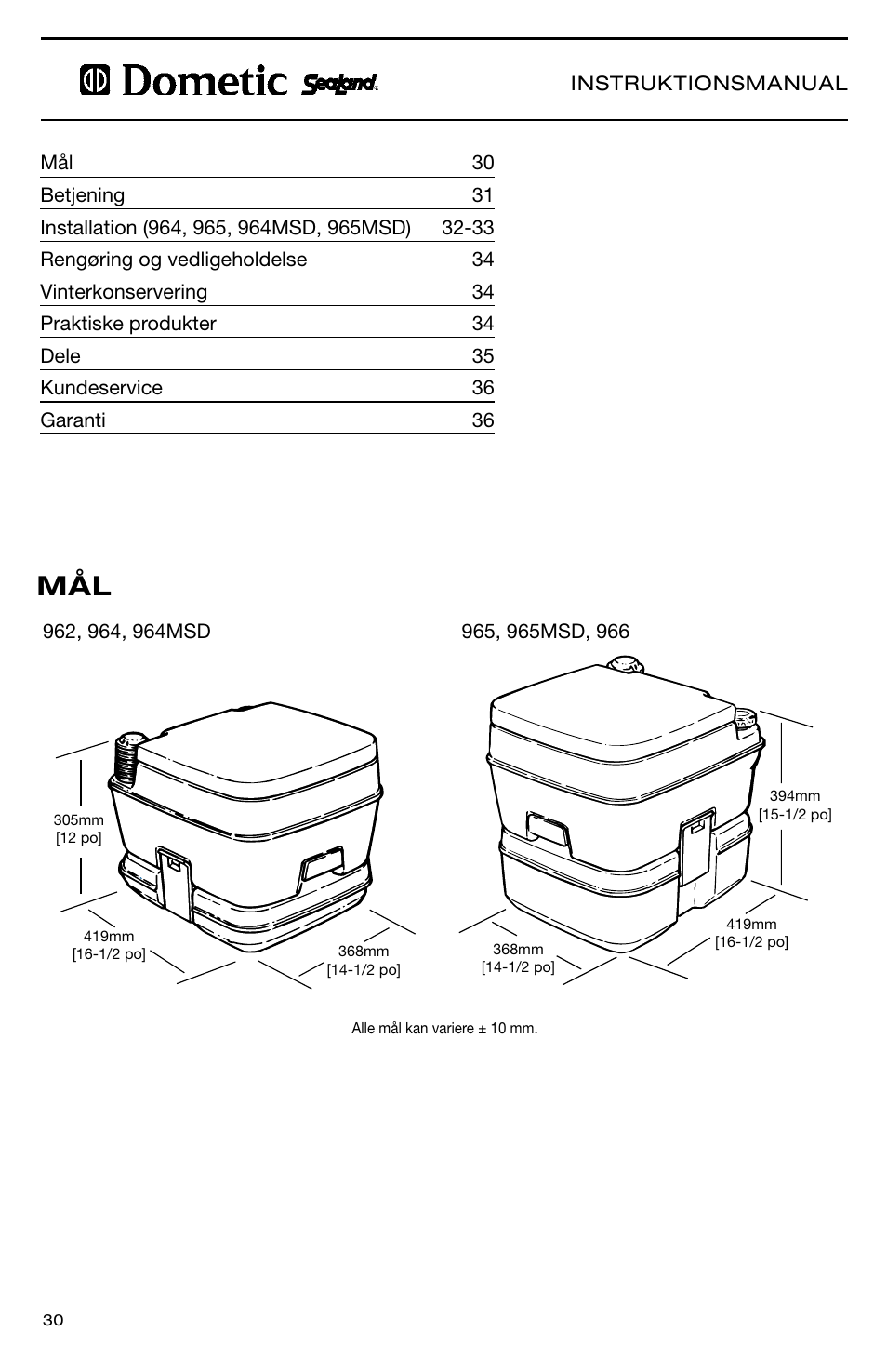 SeaLand 966 Series User Manual | Page 30 / 72