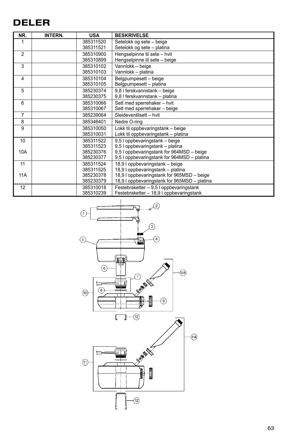 Deler | SeaLand 966 Series User Manual | Page 63 / 72